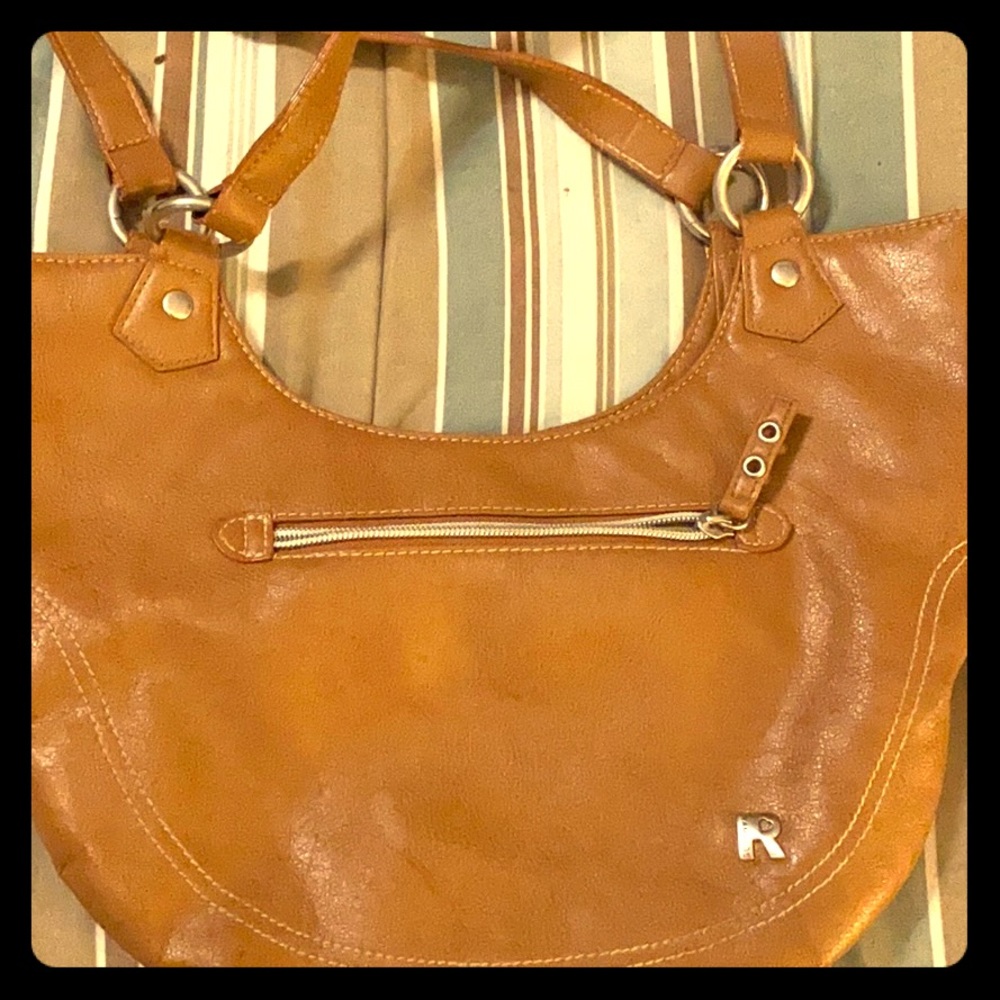 Tan hobo style shoulder bag